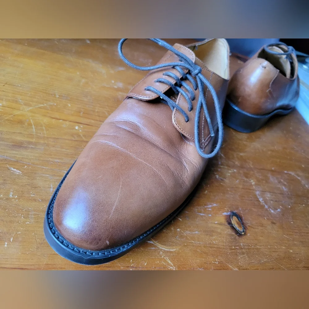 Cole Haan Grand 360 Men's Size 8M Brown Leather Dress Oxford Shoes C32352